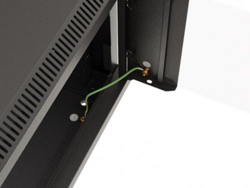 Lanberg Szafa instalacyjna rack wisząca 19 cali 4U 540x350 czarna drzwi   przeszklone ( flat pack)