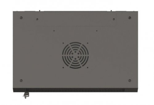Lanberg Szafa instalacyjna rack wisząca 19" 540x350 czarna drzwi przeszklone ( flat pack)