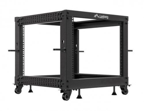 Lanberg Open rack 19&#039;&#039; 9U 600x600-1100 regulowany czarny