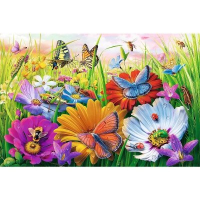 Trefl Puzzle 300 elementów EasyPiece Owady na łące