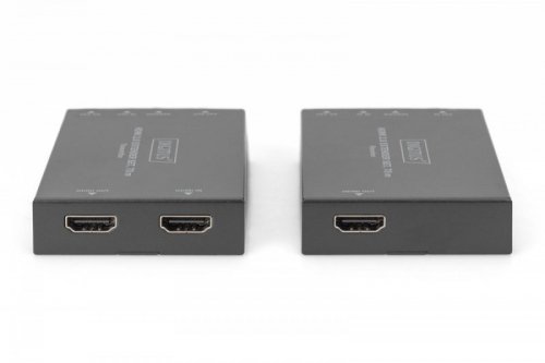 Digitus Przedłużacz / Extender HDMI 70m po skrętce kat.5e/6/7 4K 60Hz PoC (Power over Cable) (zestaw)