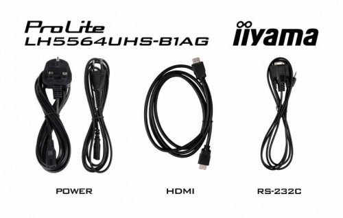 IIYAMA Monitor 55 cali LH5564UHS-B1AG, 24/7,VA,ANDROID14,4K,500cd,5000:1,    2xHDMI ,USB-C,RJ45, RS-232c, IR, 2x10W, 2xUSB, UCHWYT ŚCIENNY,iiSignage2,WiFi,Fa