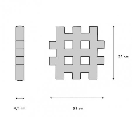 Marioinex Klocki Waffle maxi 24 elementy
