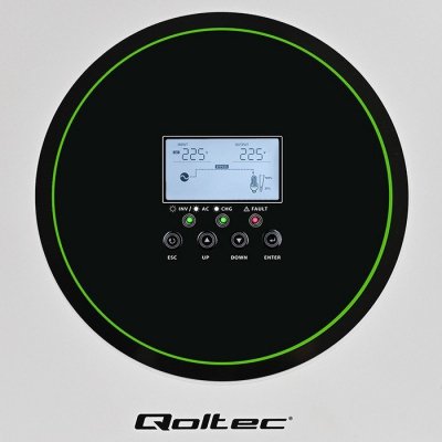 Qoltec Hybrydowy Inwerter solarny Off-Grid  6200W | 120A | 48V | MPPT | BMS | Sinus | opcja Wi-Fi | Power Factor 1.0