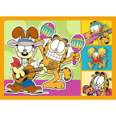 Trefl Puzzle 4w1 Garfield kocha lazanie