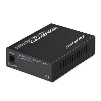Qoltec Dwukierunkowy Media Konwerter SWITCH Ethernet 1x RJ45 1x SFP |   1000Mb/s | 5V