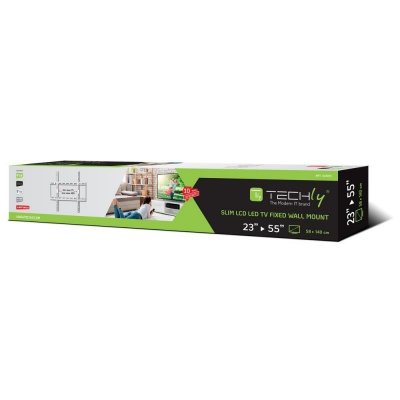 Techly Uchwyt ścienny do TV 23-55cali LED/LCD 45kg slim 28mm biały