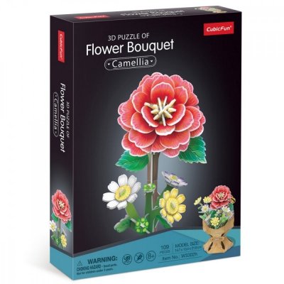 Cubic Fun Puzzle 3D Bukiet kwiatów - Kamelie