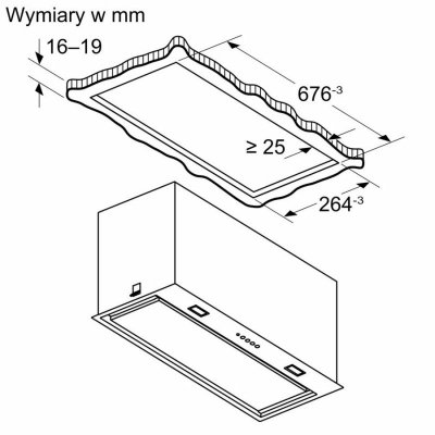 Bosch Okap wyspowy DLN78PC60 Serie8 70cm