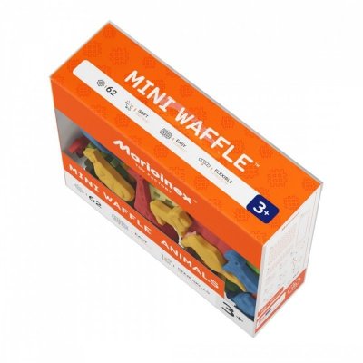 Marioinex Klocki Waffle Mini - Zwierzęta 62 elementy