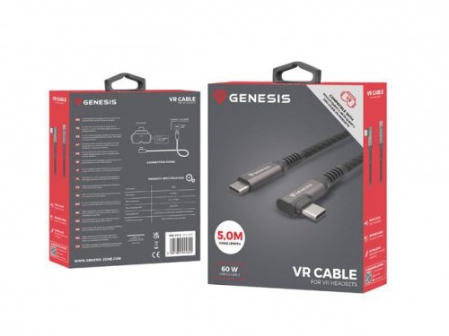 Natec Kabel USB-C M/M 3.2 GEN 2 5M 10GB/S PD60W VR