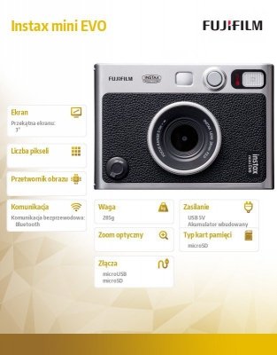 Fujifilm Aparat Instax mini EVO czarny