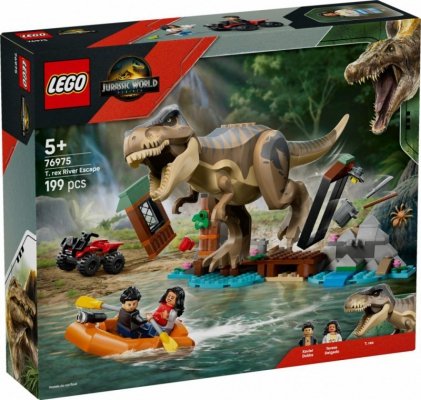 LEGO Klocki Jurassic World 76975 Ucieczka rzeką przed tyranozaurem