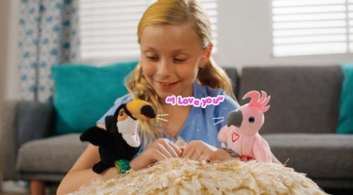 Cobi Maskotka interaktywna Happy Yappers Wesołe gadułki - Papuga czerwona