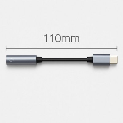Qoltec Adapter USB-C | Jack 3.5mm | 10 cm