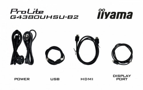 IIYAMA Monitor komputerowy  G-Master 42.5 cala G4380UHSU-B2 4K,VA,2xHDMI,2xDP,0,3ms,144Hz,550cd,    4000:1, USB HUBx4, 2x7W,