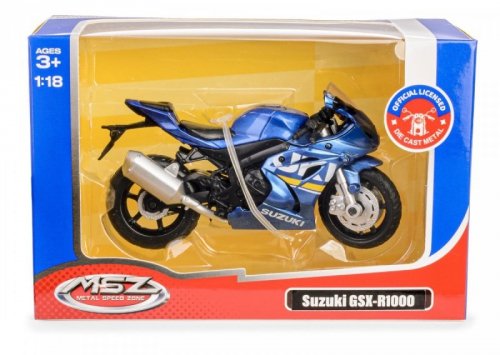 Daffi Motocykl MSZ 1:18 Suzuki GSX-R1000 niebieski