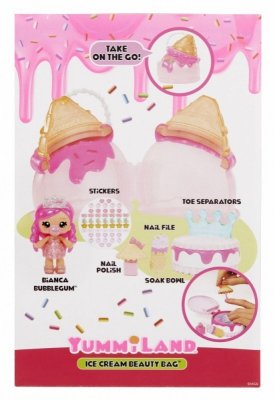 MGA Lalka Yummiland Beauty Bag + Lip Gloss, Ice Cream