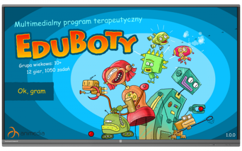 Eduboty - aplikacja terapeutyczna na monitory interaktywne (Android)