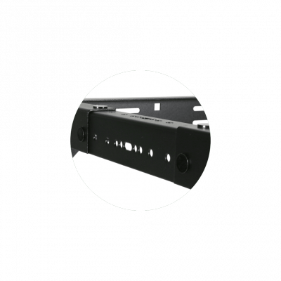 CAYMON OPR318A/B 19 cali in depth adjustable open frame rack - 18 unit - 300 ~ 450mm Black