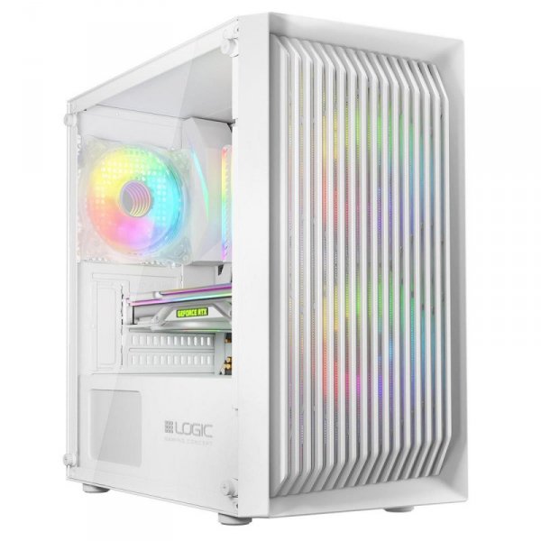 Obudowa komputerowa LOGIC ATOS ARGB mATX/mITX Mini USB 3.0 Biała