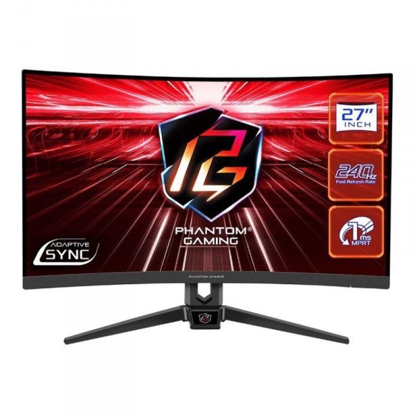 Monitor ASRock 27 cali Curved Phantom Gaming Monitor PG27F15RS1A 2xHDMI DP głośniki 2x2W