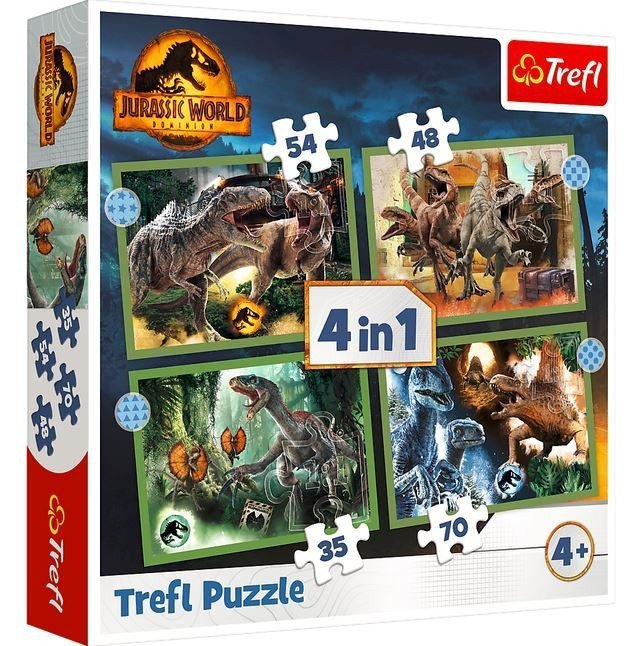 fuel Convert Pioneer Puzzle 4w1 Groźne dinozaury Jurassic World - puzzle - Gry Puzzle - ZABAWKI  i LEGO
