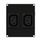 CAYMON CASY 282/B CASY 2 space 2x euro power outlet socket Black 