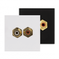 AUDAC CP 45 RCA/B Connection plate RCA 45 x 45 mm Black version 
