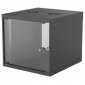 Szafa wisząca Intellinet BASIC, 9U, 540/560, Rack 19 cali, szklane drzwi, FLATPACK, czarna 