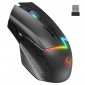 Mysz bezprzewodowa Rampage DROP M3 Czarna 10000 DPI RGB USB-C 