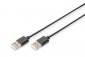 Digitus Kabel połączeniowy USB 2.0 HighSpeed Typ USB A/USB A M/M czarny 1m 