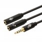 TB Kabel 3,5mm Mini Jack - 2x 3,5mm Mini Jack M/F adapter 30cm 