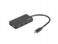 Natec Koncentrator USB 4 porty Silkworm USB 3.0 czarny USB-C 