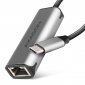AXAGON Karta sieciowa 2.5 Gigabit Ethernet ADE-25RC USB-C 3.2 Gen 1 - Realtek 8156, automatyczna instalacja, szara 