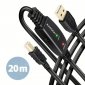 AXAGON ADR-220B USB 2.0 A-M -> B-M aktywny kabel połączeniowy/wzmac<br />niacz 20m 