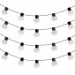 Maclean Girlanda solarna ogrodowa 2w1 LED MCE424 7m kule 