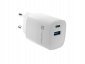 Natec Ładowarka sieciowa Ribera GAN 1X USB-A + 1X USB-C 30W Biała 
