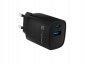 Natec Ładowarka sieciowa Ribera GAN 1X USB-A + 1X USB-C 30W Czarna 