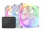 NZXT Zestaw 3 Wentylatory NZXT F120 RGB Kontroler Biały 