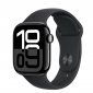 Apple Watch Series 10 GPS + Cellular, koperta 42 mm z aluminium w kolorze onyksu z paskiem sportowym w kolorze czarnym - rozmiar S/M 