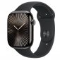 Apple Watch Series 10 GPS + Cellular, koperta 46 mm z tytanu w kolorze łupkowym z paskiem sportowym w kolorze czarnym - rozmiar M/L 