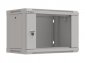 Lanberg Szafa instalacyjna rack wisząca 19 cali 6U 540x350 szara drzwi przeszklone ( flat pack) 