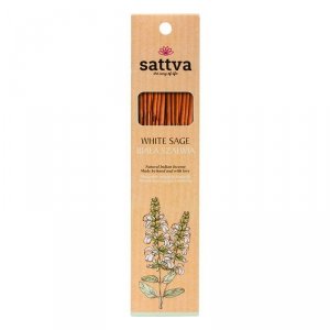 Sattva - Natural Indian Incense naturalne indyjskie kadzidełko Biała Szałwia 15szt