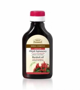 Green Pharmacy - Burdock Oil olejek łopianowy stymulujący wzrost włosów Czerwona Papryka 100ml