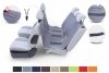 Kardiff mata Anti Slip L 137x167cm Granatowa