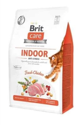 Brit Care Indoor Kot 2kg z formułą antystresową dla kotów niewychodzących z domu