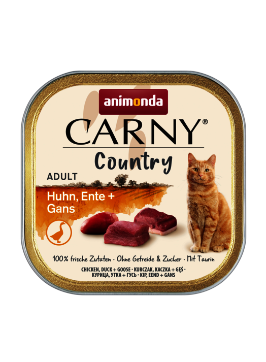 Animonda Carny Country Kurczak Kaczka Gęś 100g tacka Mokra karma dla kota