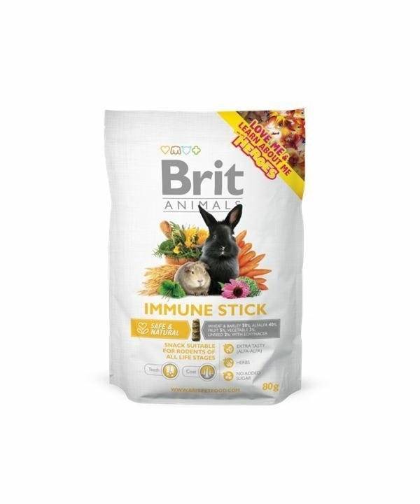 Brit Animals Snack 80g IMMUNE STICK  Przysmak dla gryzoni