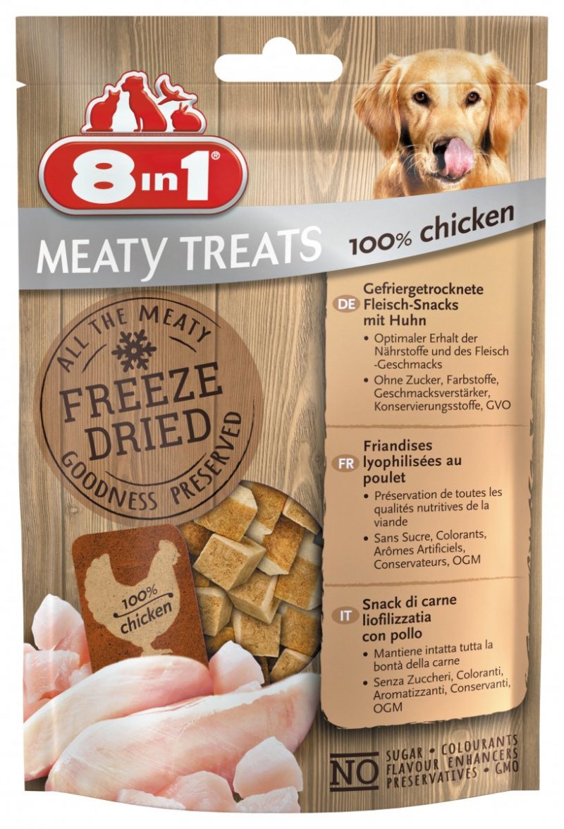 8in1 Freeze Dried Chicken 50g Przysmak dla psa 100% pierś Kurczaka